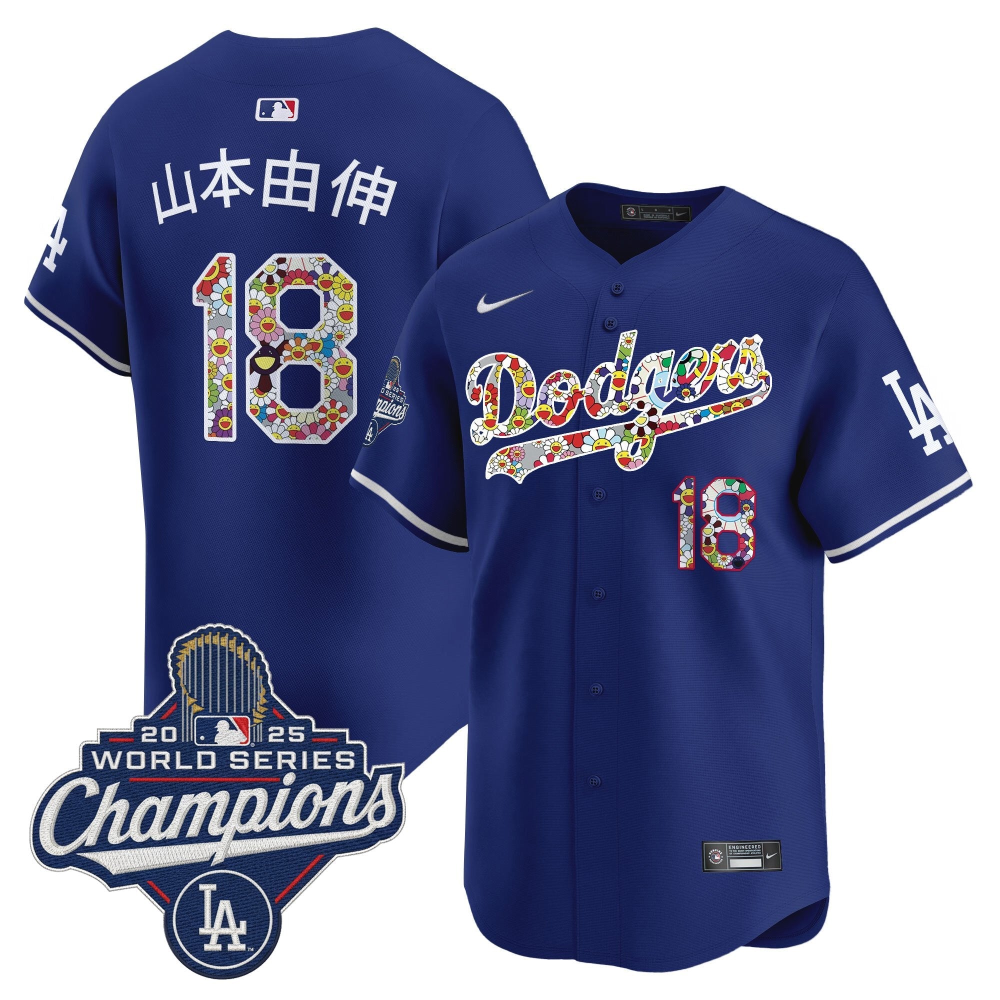 Men's Dodgers 2025 World Series Champions x Takashi Murakami Vapor Premier Limited Jersey - Stitched