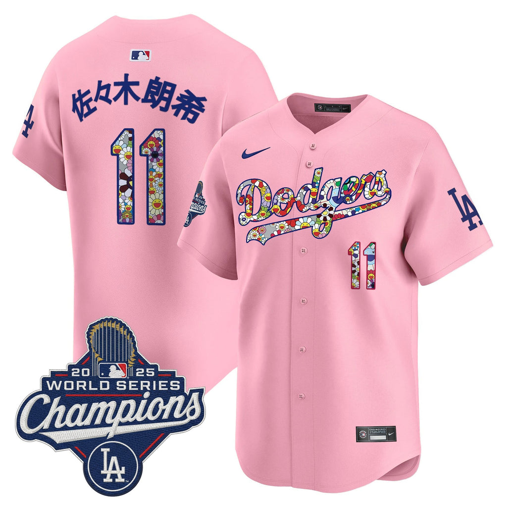 Men's Dodgers 2025 World Series Champions x Takashi Murakami Vapor Premier Limited Jersey - Stitched