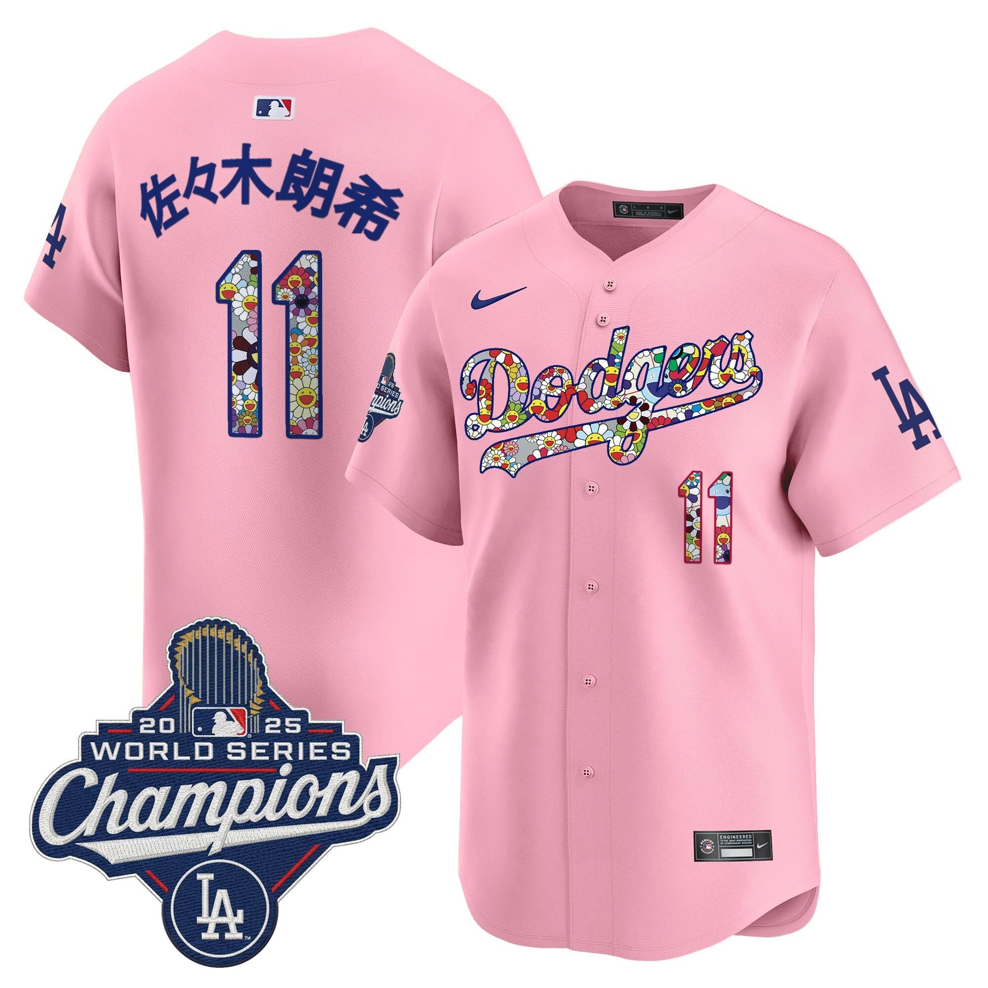 Men's Dodgers 2025 World Series Champions x Takashi Murakami Vapor Premier Limited Jersey - Stitched