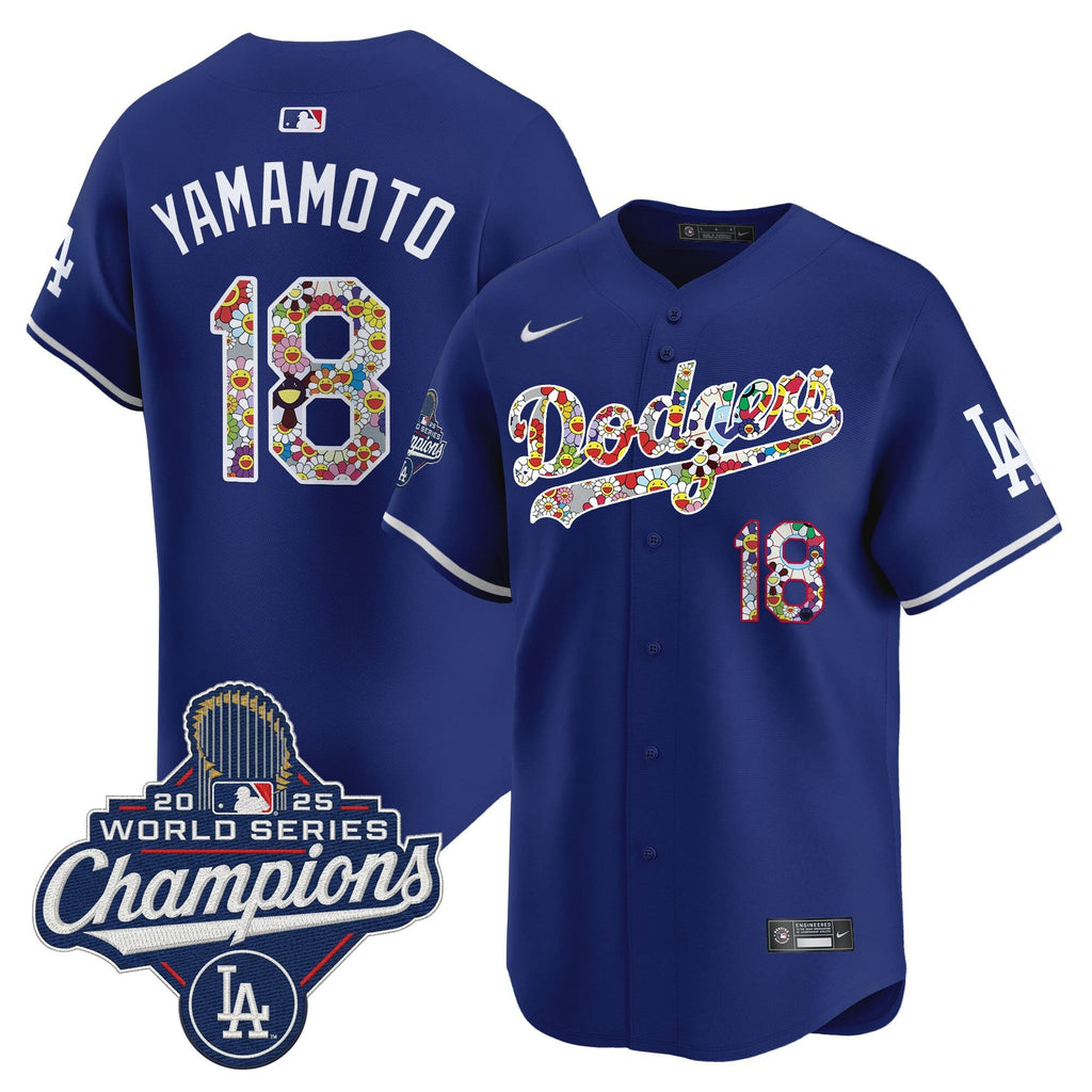 Men's Dodgers 2025 World Series Champions x Takashi Murakami Vapor Premier Limited Jersey - Stitched