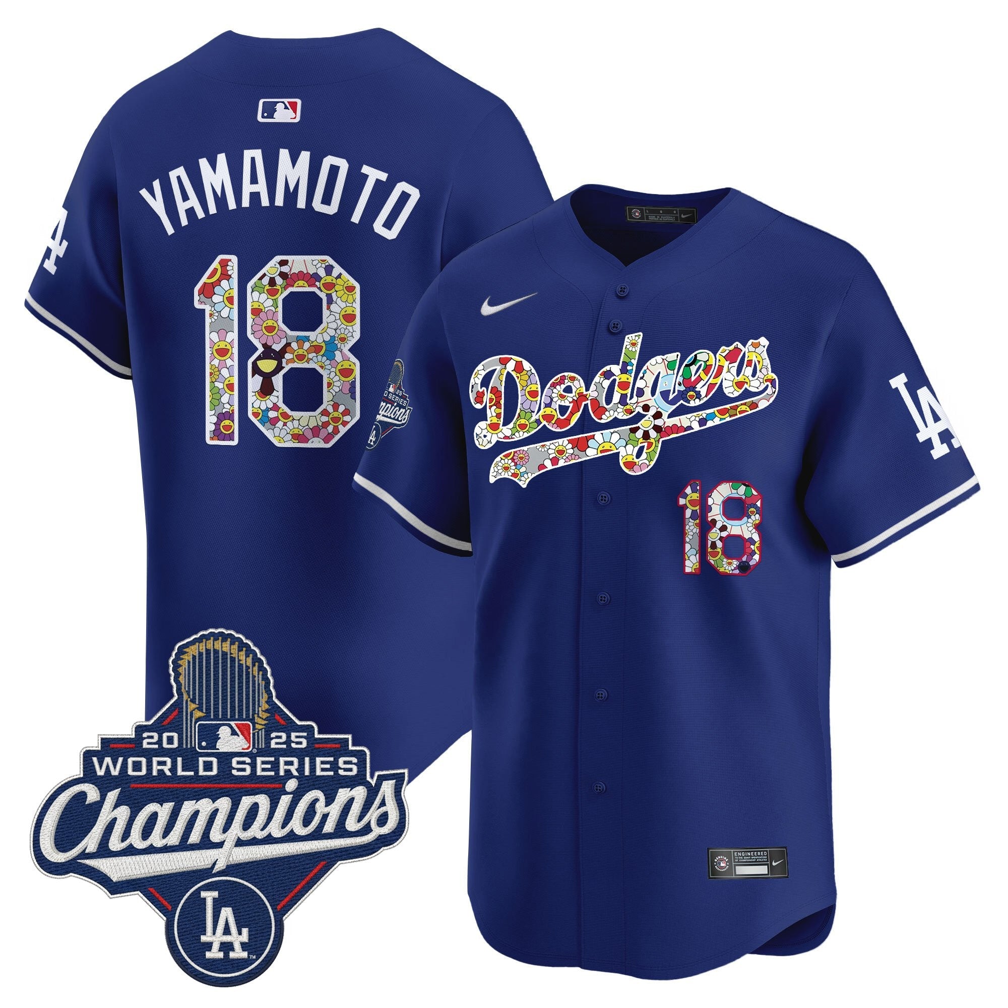 Men's Dodgers 2025 World Series Champions x Takashi Murakami Vapor Premier Limited Jersey - Stitched