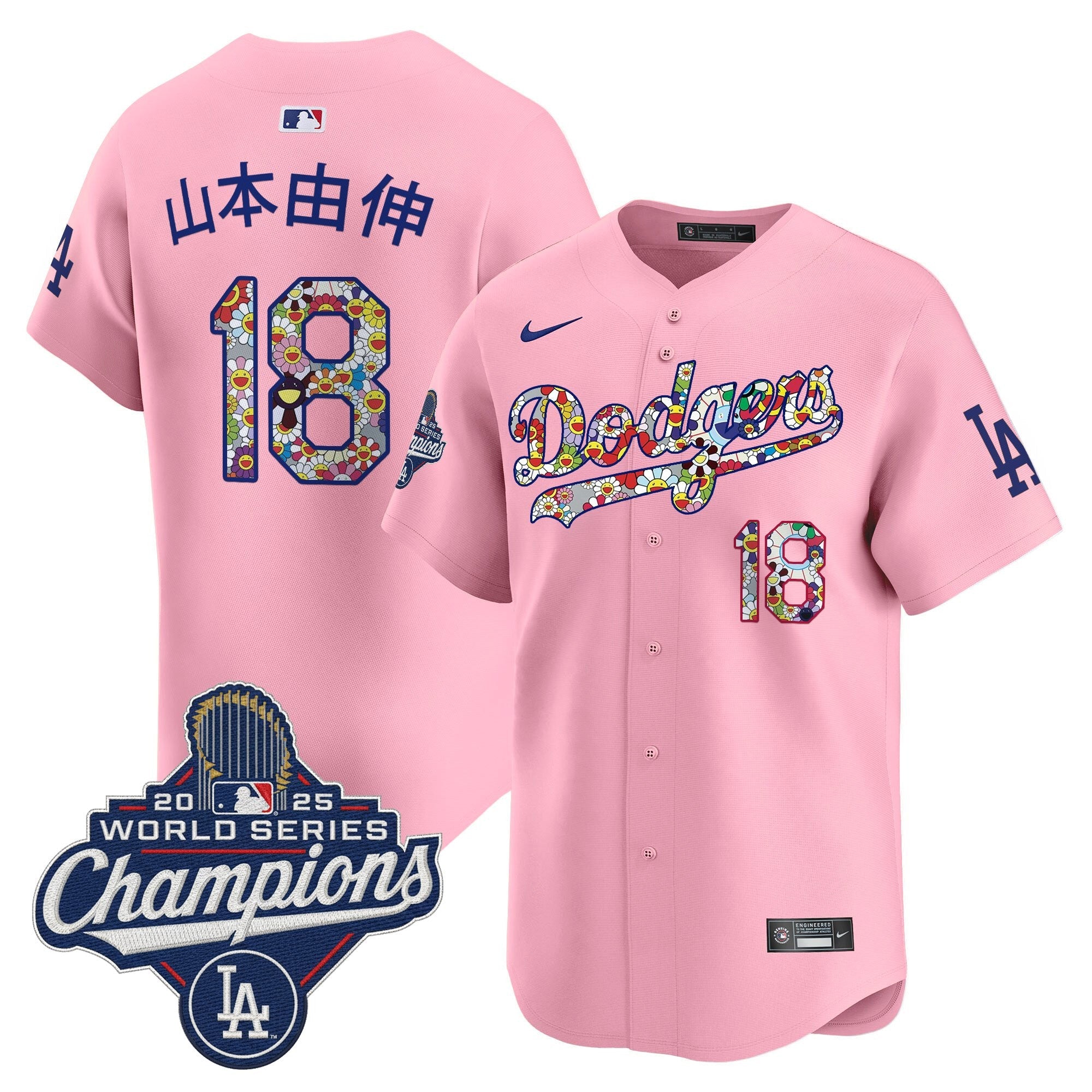 Men's Dodgers 2025 World Series Champions x Takashi Murakami Vapor Premier Limited Jersey - Stitched