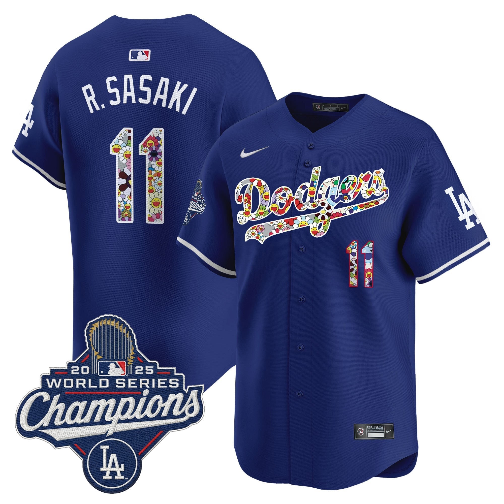 Men's Dodgers 2025 World Series Champions x Takashi Murakami Vapor Premier Limited Jersey - Stitched