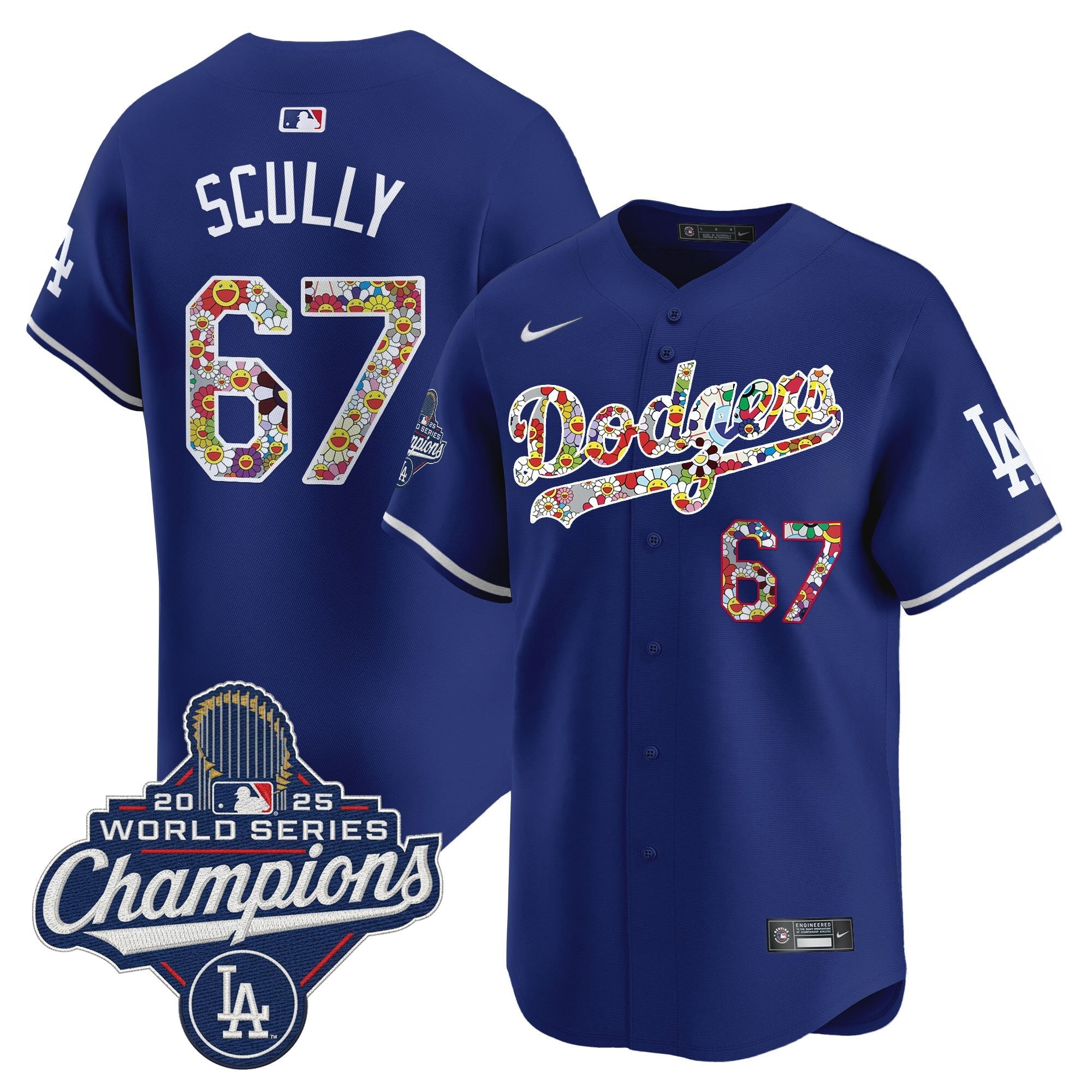 Men's Dodgers 2025 World Series Champions x Takashi Murakami Vapor Premier Limited Jersey - Stitched
