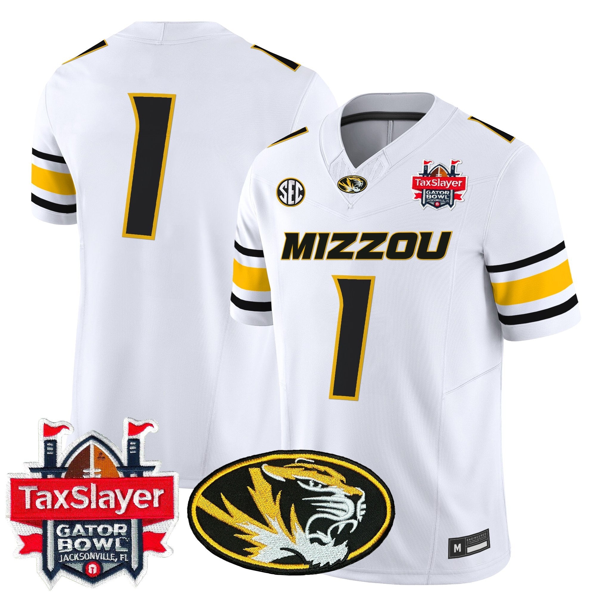 Men's Missouri Tigers 2025 Gator Bowl Vapor Limited Jersey - All Stitched