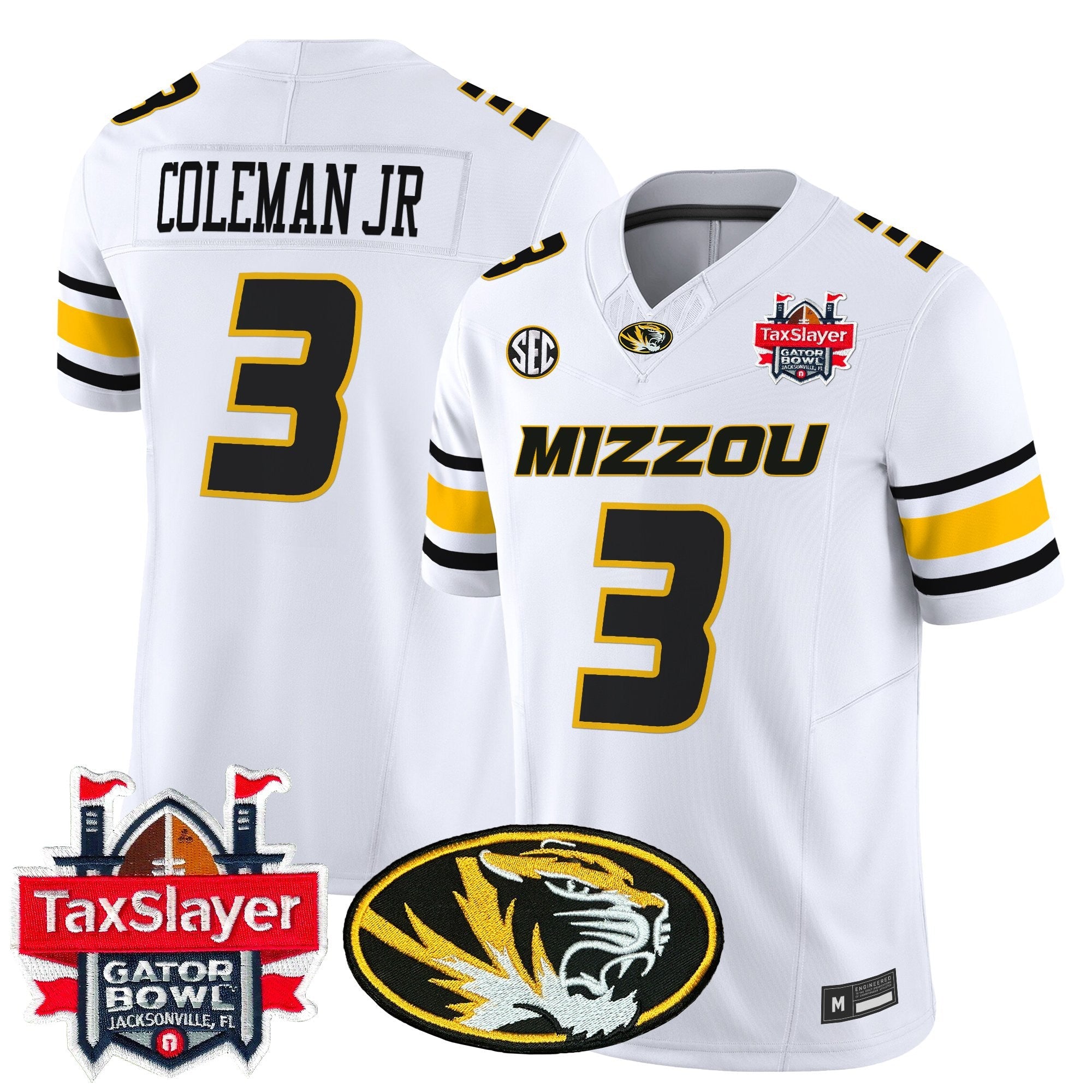 Men's Missouri Tigers 2025 Gator Bowl Vapor Limited Jersey - All Stitched
