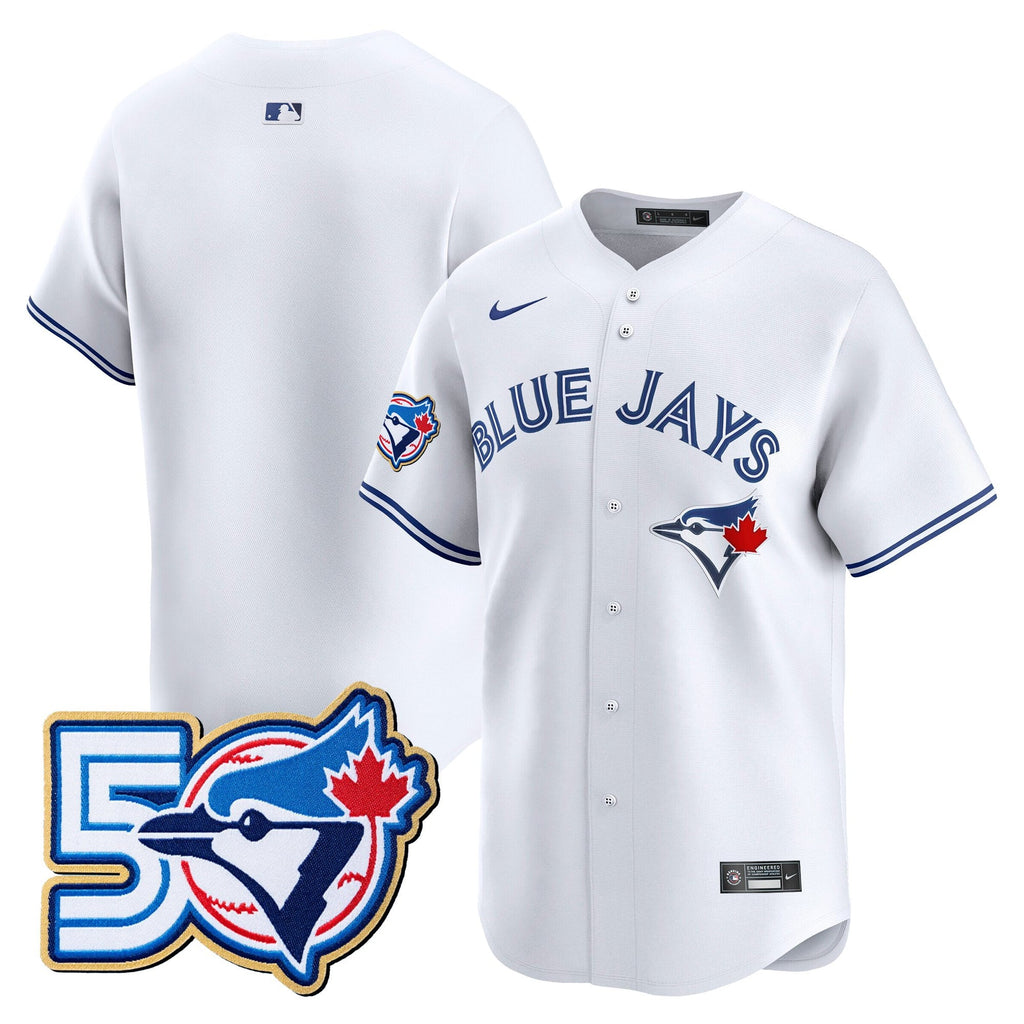 Men's Toronto Blue Jays 50 Seasons Patch Vapor Premier Limited Jersey - All Stitched