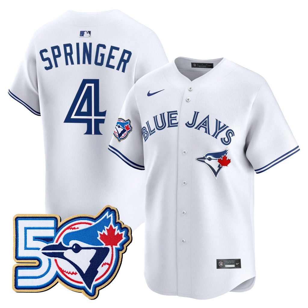 Men's Toronto Blue Jays 50 Seasons Patch Vapor Premier Limited Jersey - All Stitched