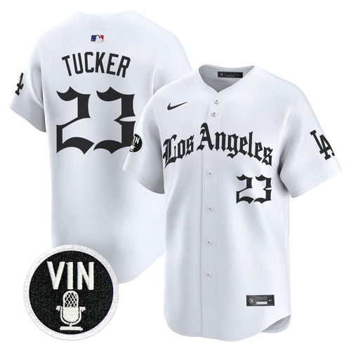 #23 Kyle Tucker Los Angeles Dodgers "LA Gothic Style" Vapor Premier Limited Jersey - All Stitched