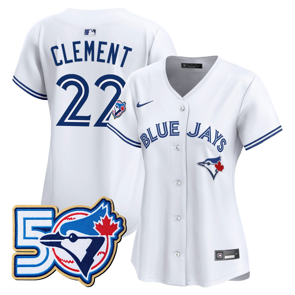 Women's Toronto Blue Jays 50 Seasons Patch Vapor Premier Limited Jersey - All Stitched