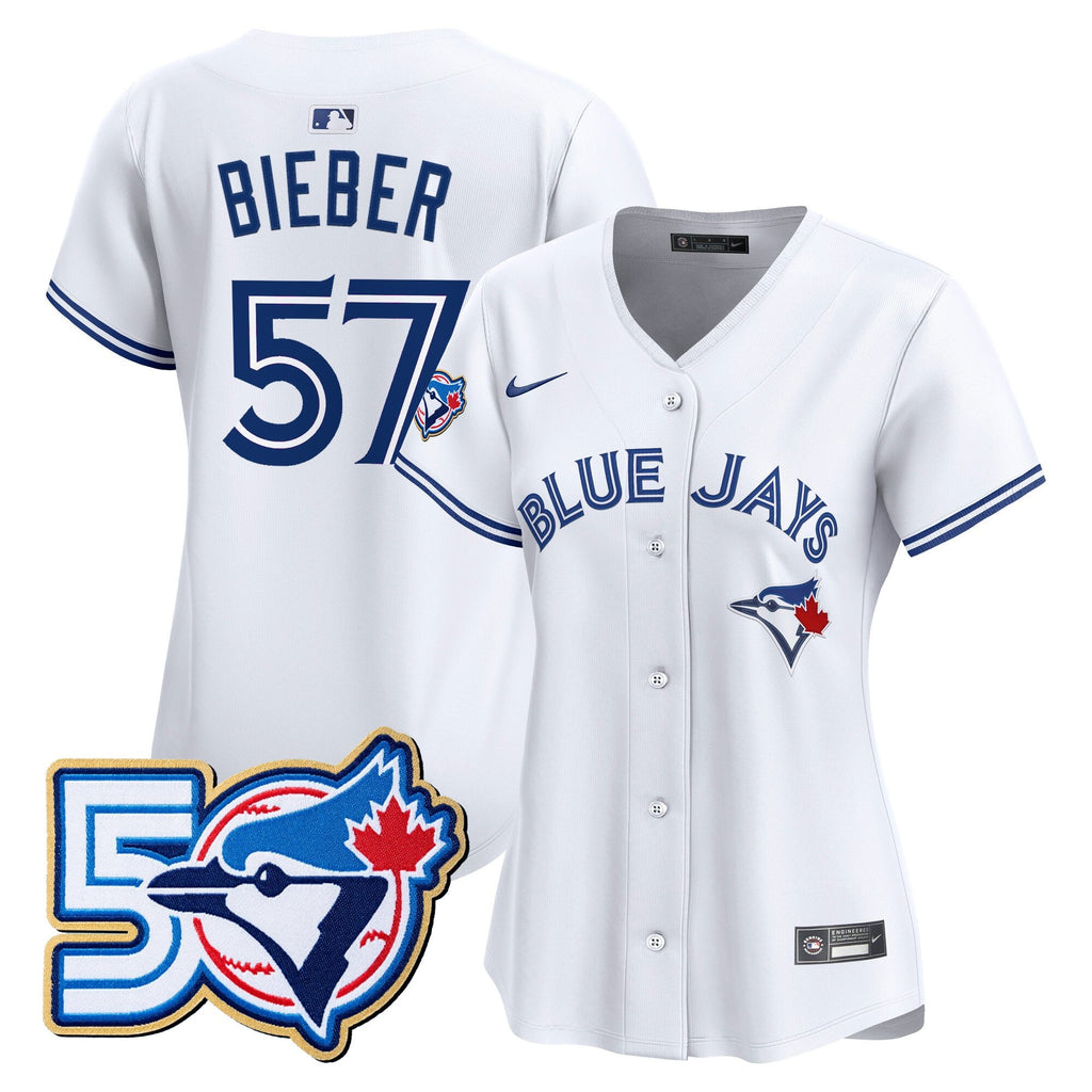Women's Toronto Blue Jays 50 Seasons Patch Vapor Premier Limited Jersey - All Stitched