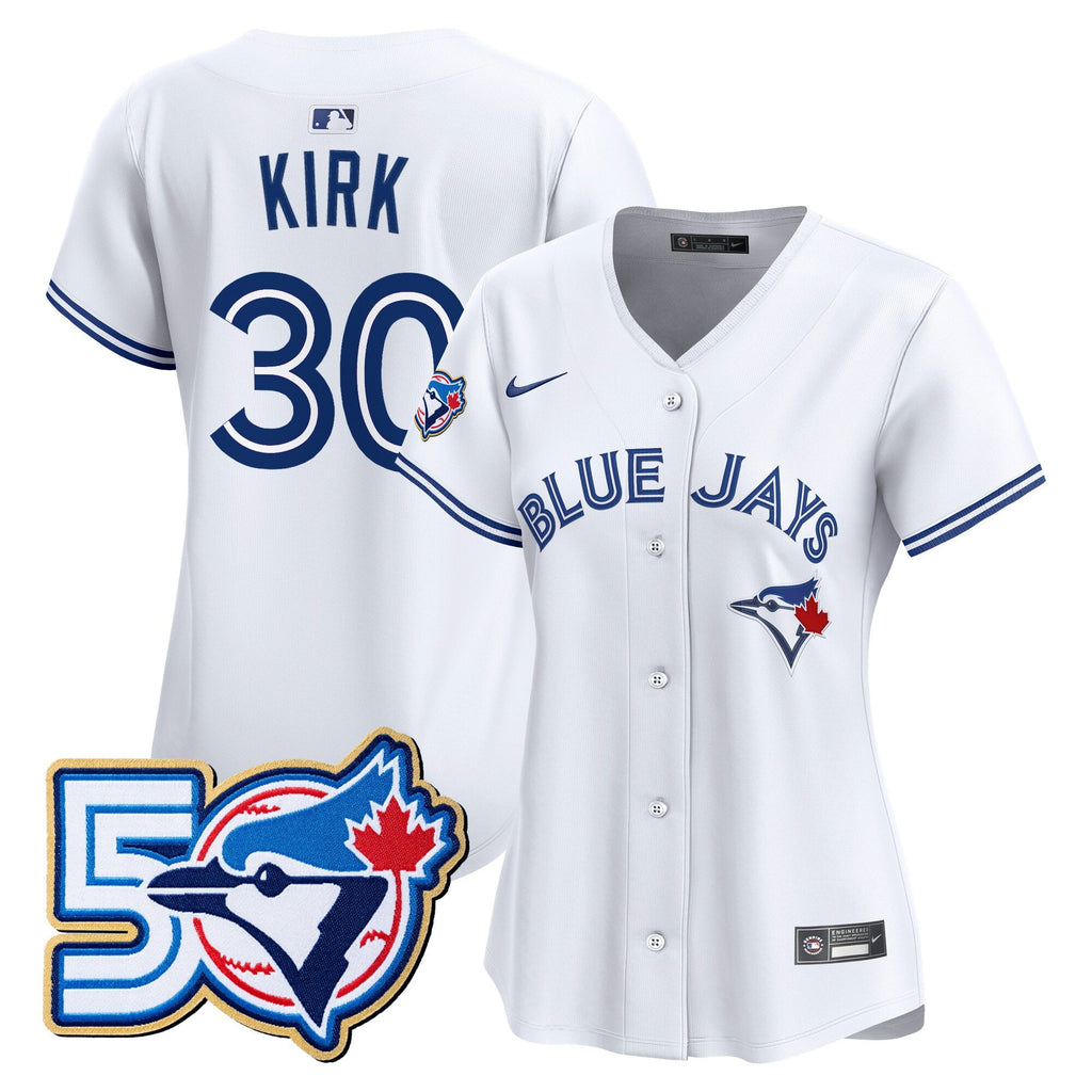 Women's Toronto Blue Jays 50 Seasons Patch Vapor Premier Limited Jersey - All Stitched