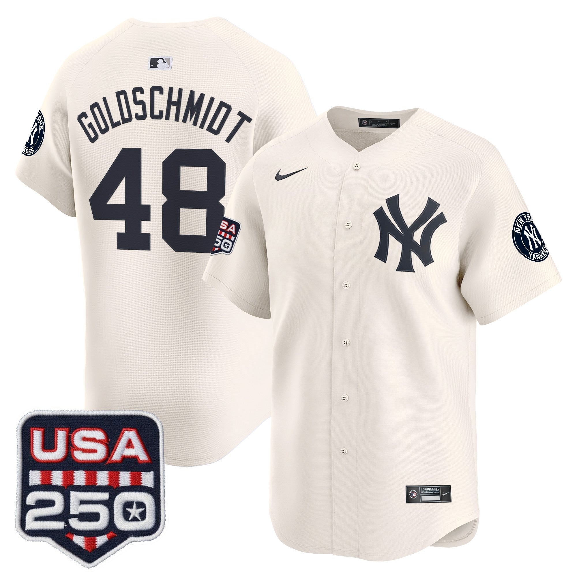 Men's New York Yankees 250America Patch Vapor Premier Limited Jersey - All Stitched