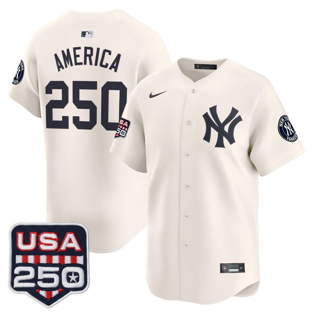 Men's New York Yankees 250America Patch Vapor Premier Limited Jersey - All Stitched