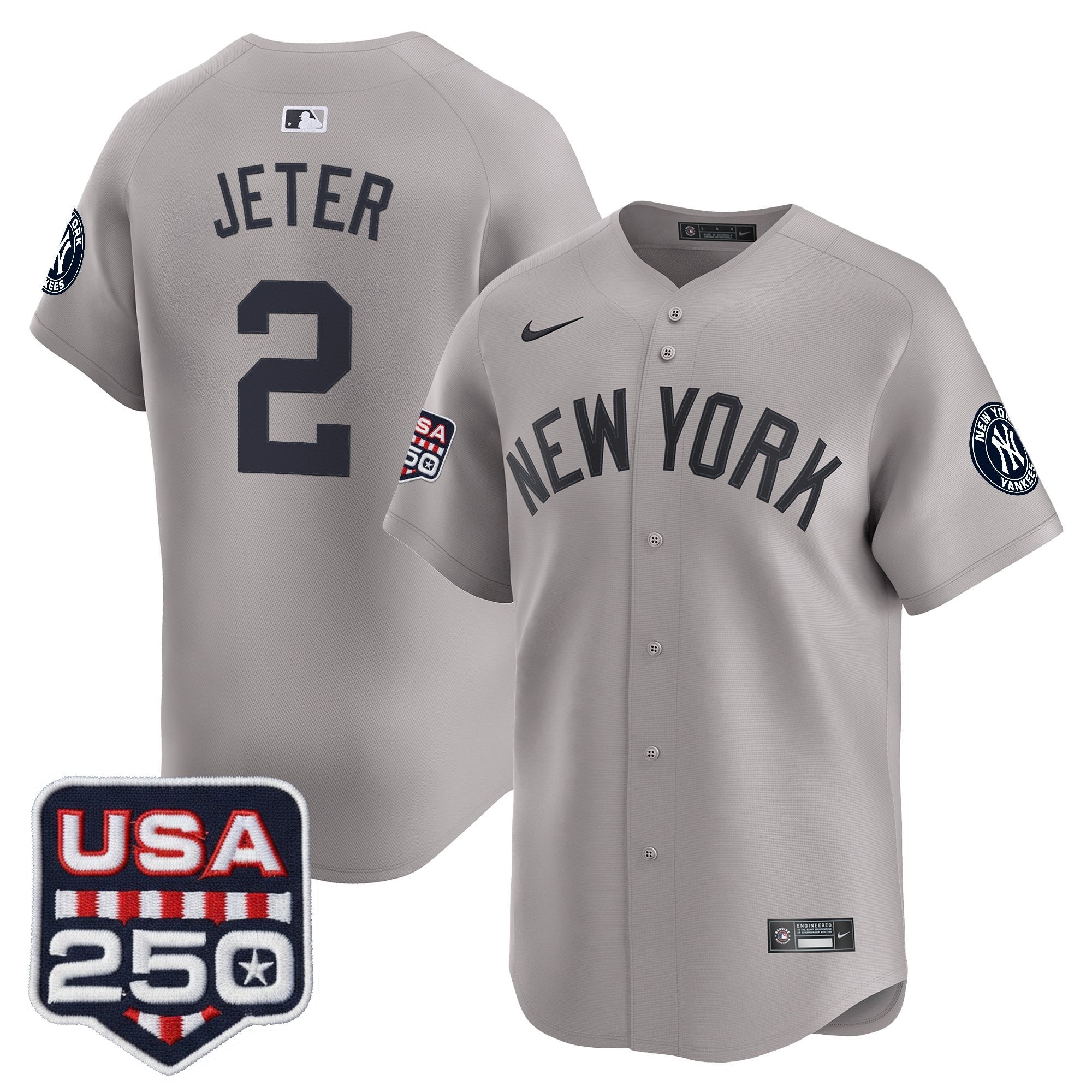 Men's New York Yankees 250America Patch Vapor Premier Limited Jersey - All Stitched
