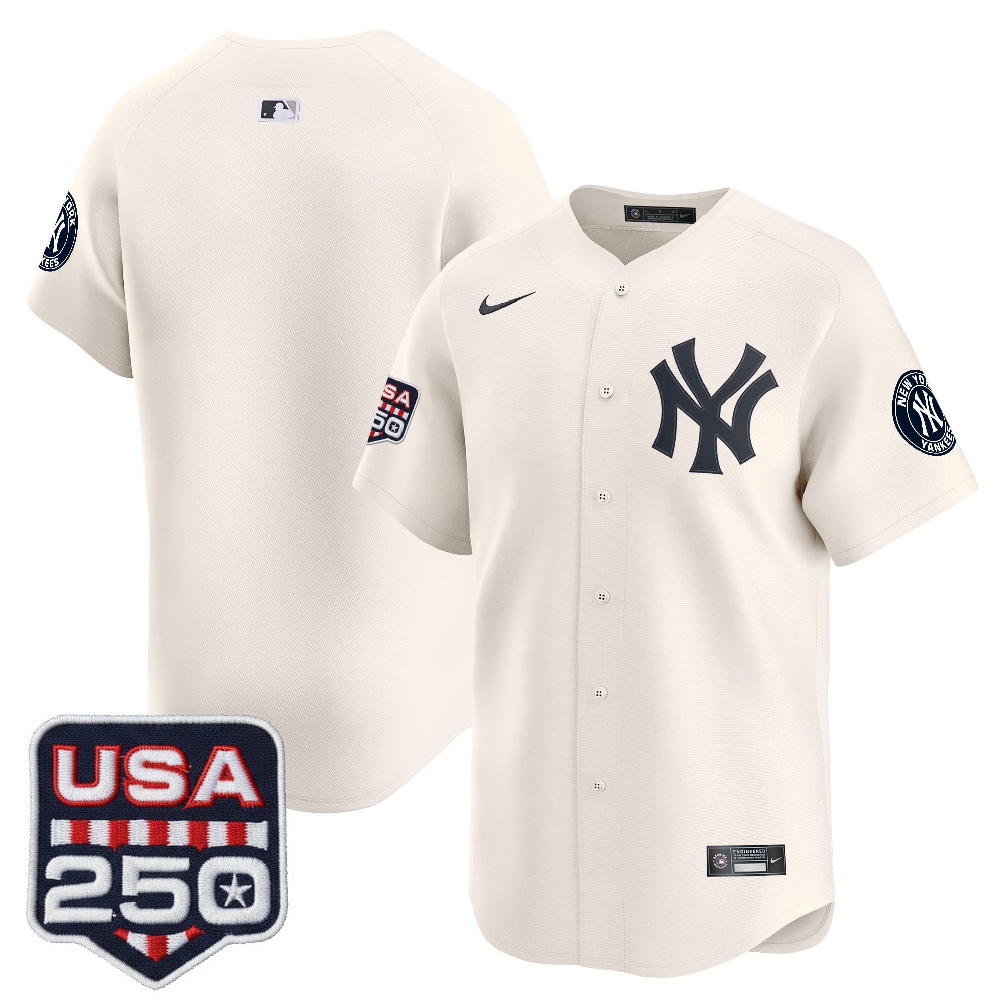 Men's New York Yankees 250America Patch Vapor Premier Limited Jersey - All Stitched