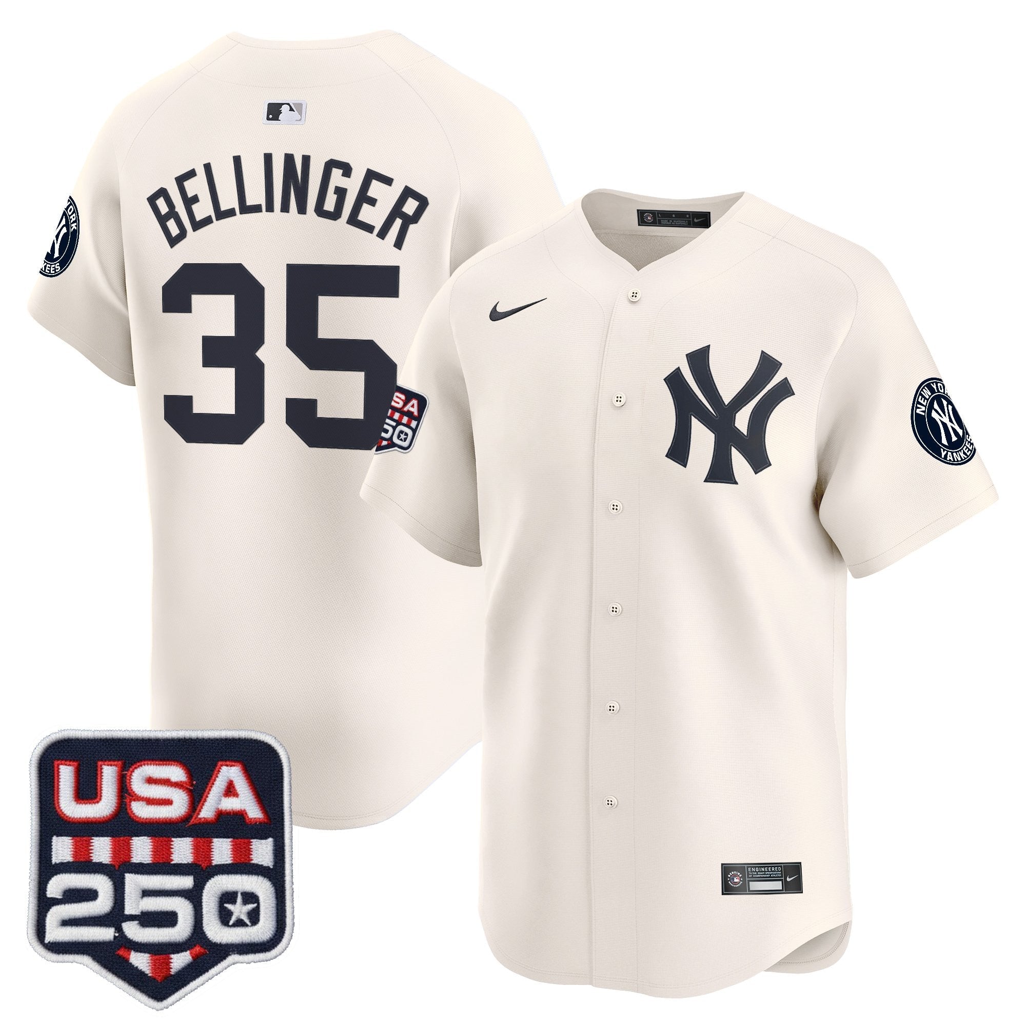 Men's New York Yankees 250America Patch Vapor Premier Limited Jersey - All Stitched