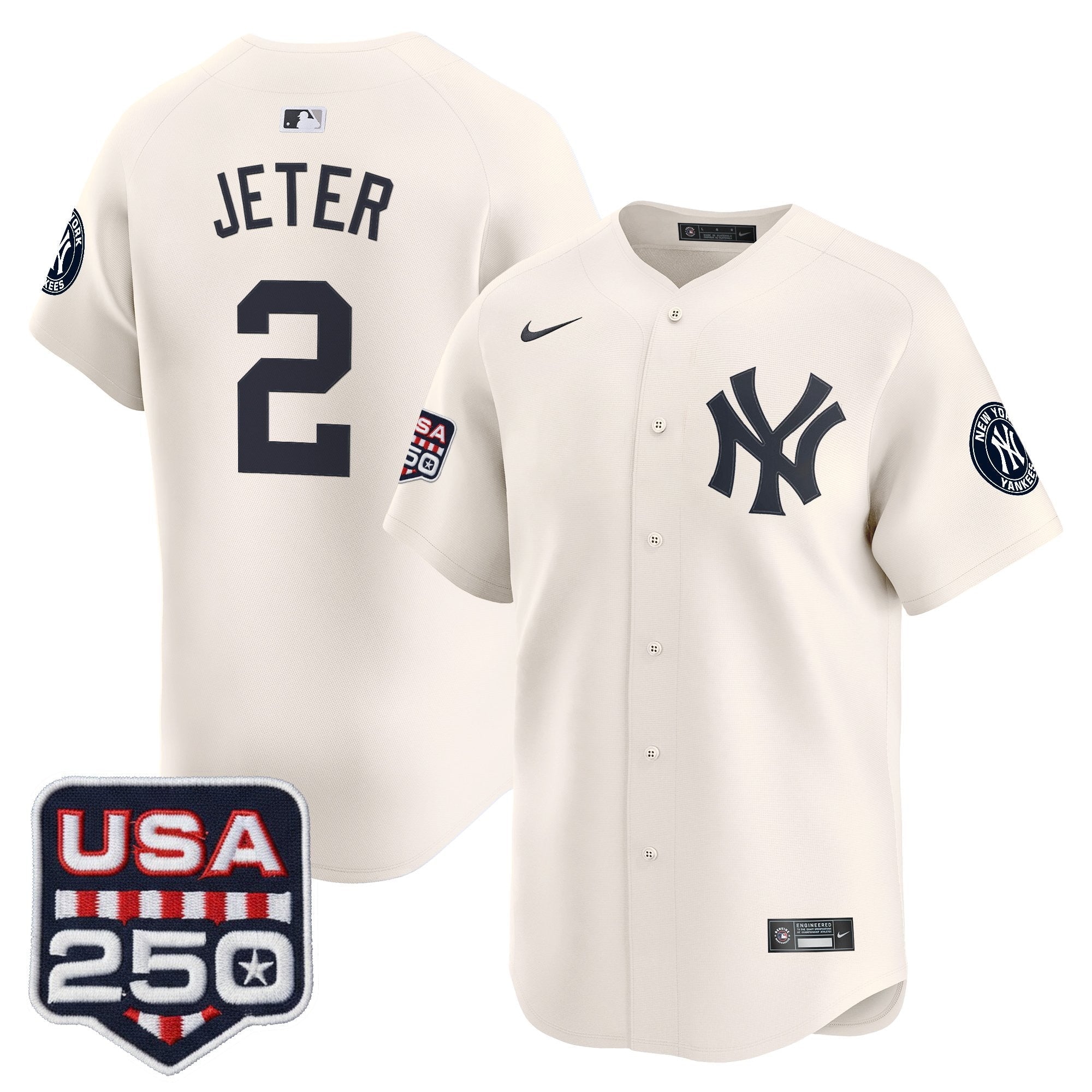 Men's New York Yankees 250America Patch Vapor Premier Limited Jersey - All Stitched