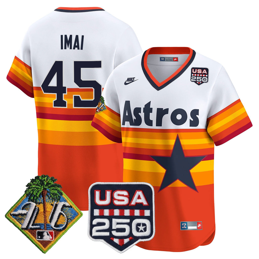 Men's Houston Astros 2026 Spring Training & 250America Patch Vapor Premier Limited Jersey - All Stitched
