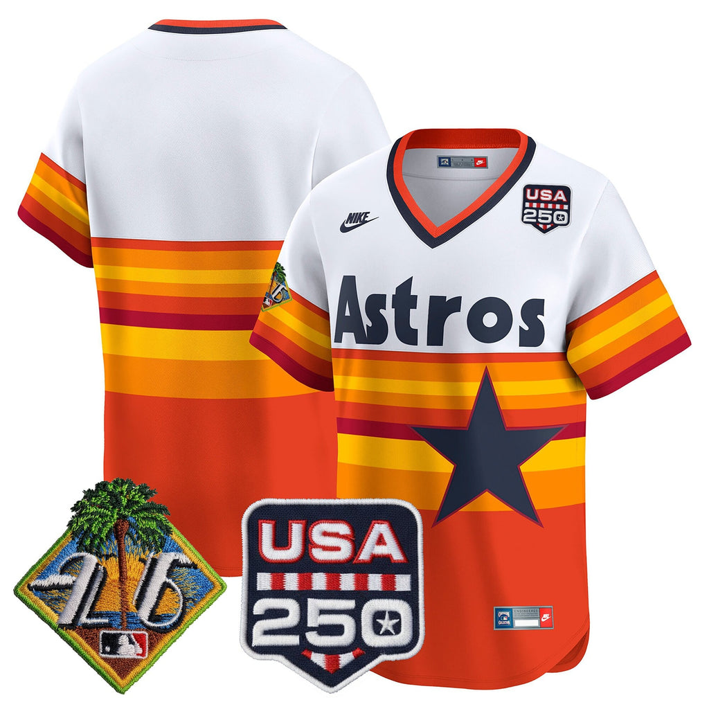 Men's Houston Astros 2026 Spring Training & 250America Patch Vapor Premier Limited Jersey - All Stitched