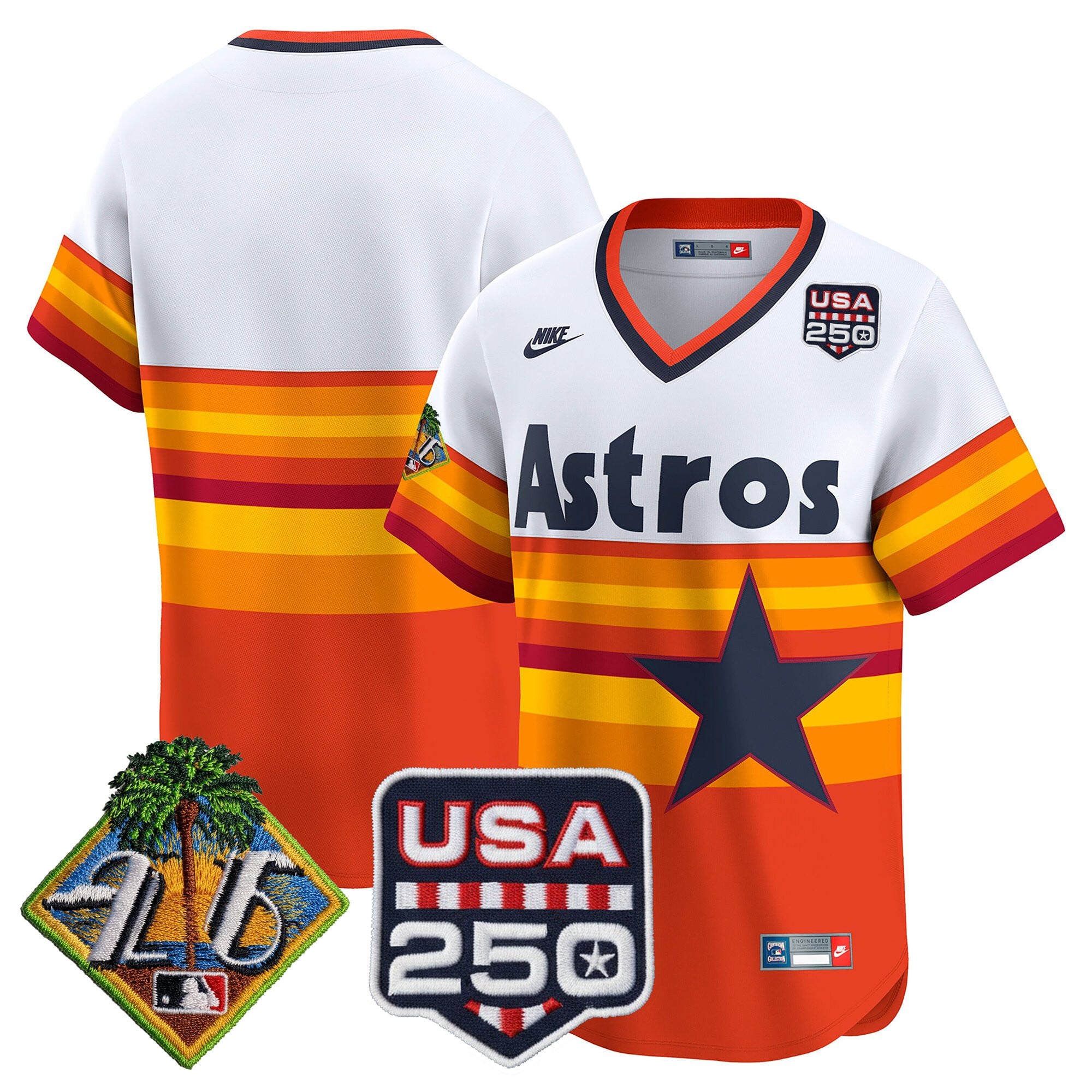 Men's Houston Astros 2026 Spring Training & 250America Patch Vapor Premier Limited Jersey - All Stitched