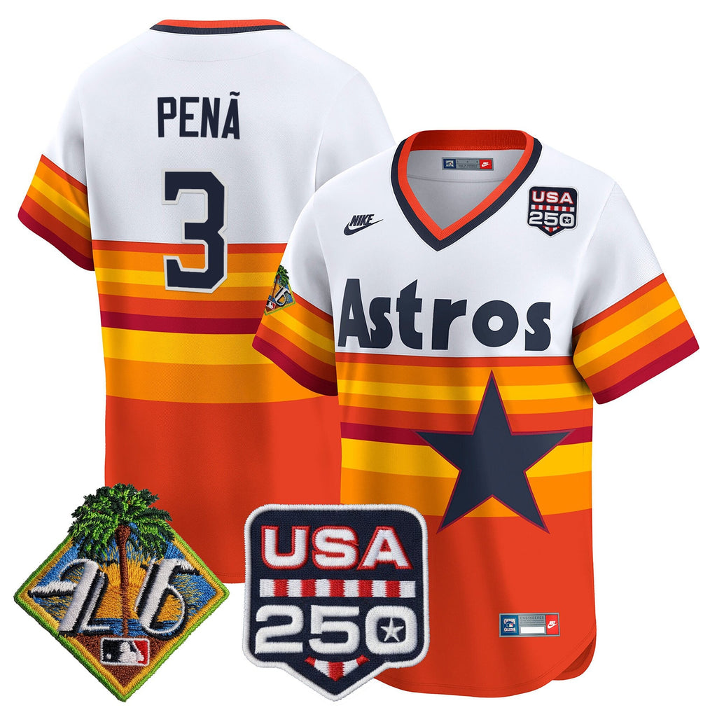 Men's Houston Astros 2026 Spring Training & 250America Patch Vapor Premier Limited Jersey - All Stitched