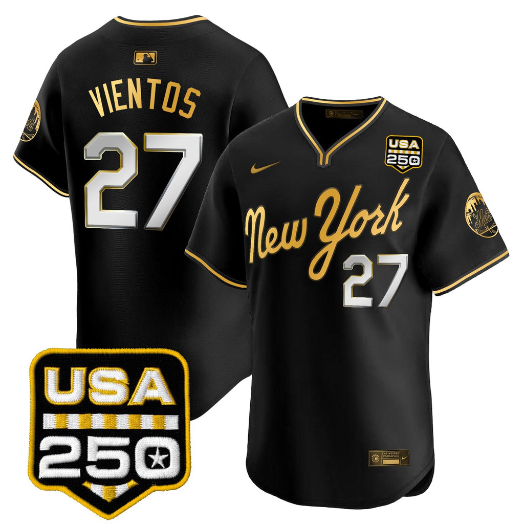 Men's New York Mets Road Alternate & 250America Patch Vapor Limited Jersey - All Stitched