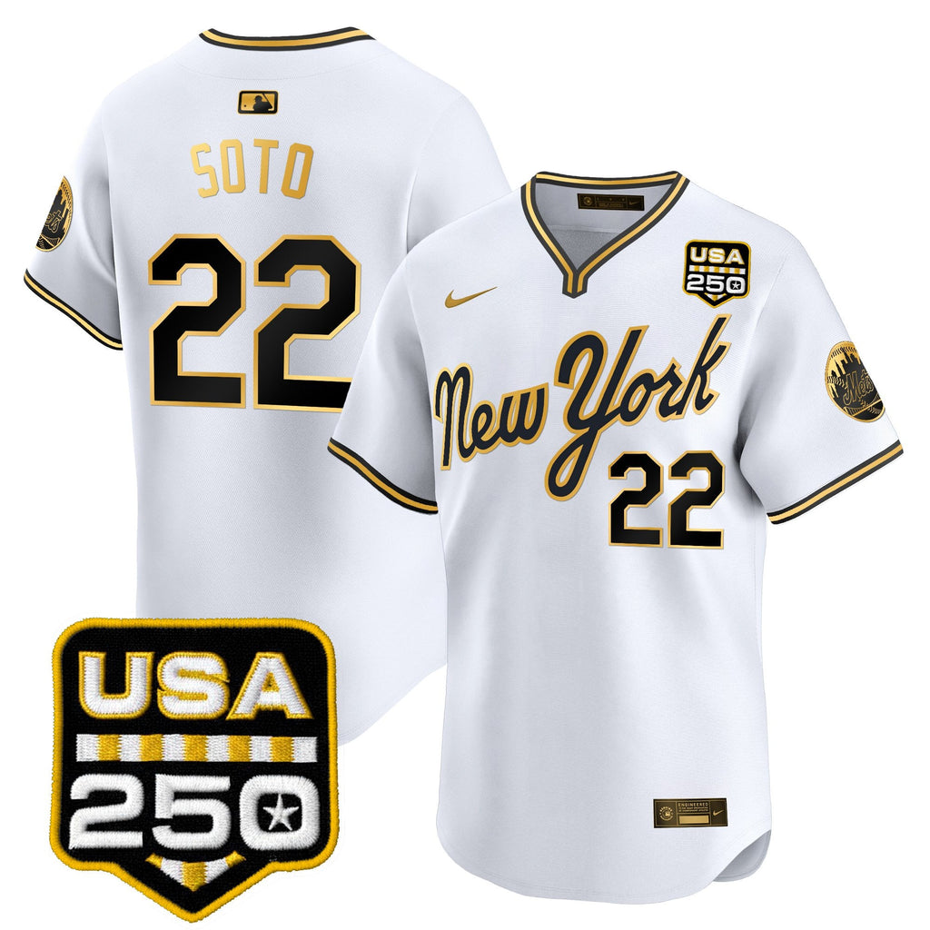Men's New York Mets Road Alternate & 250America Patch Vapor Limited Jersey - All Stitched