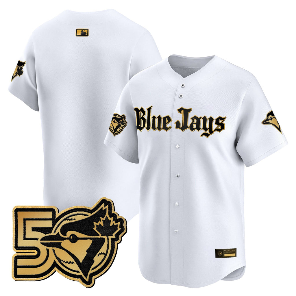 Men's Toronto Blue Jays 50 Seasons Patch Vapor Premier Limited Jersey - Gothic North Edition - All Stitched