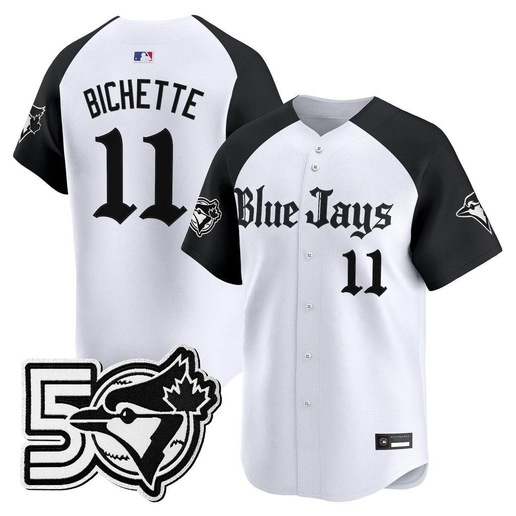 Men's Toronto Blue Jays 50 Seasons Patch Vapor Premier Limited Jersey - Gothic North Edition - All Stitched