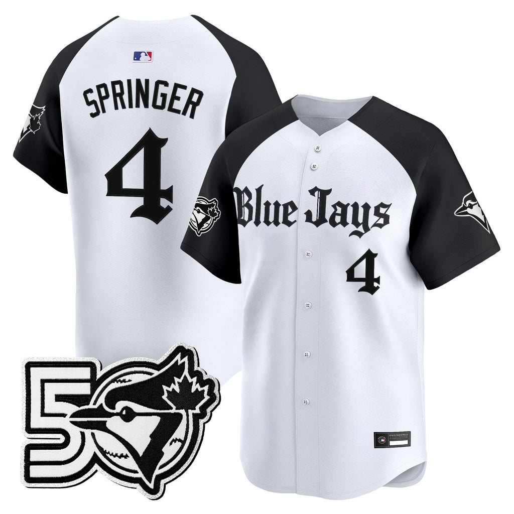 Men's Toronto Blue Jays 50 Seasons Patch Vapor Premier Limited Jersey - Gothic North Edition - All Stitched