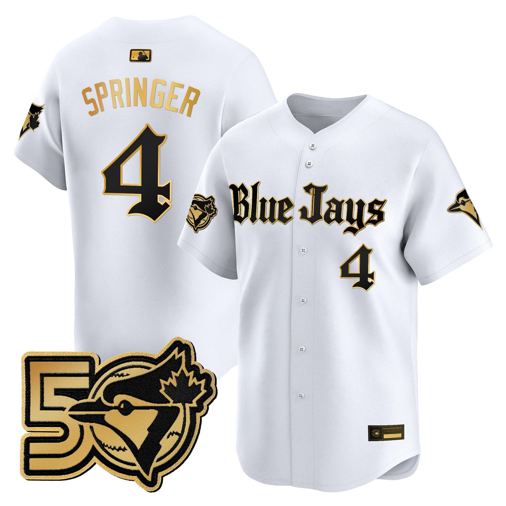 Men's Toronto Blue Jays 50 Seasons Patch Vapor Premier Limited Jersey - Gothic North Edition - All Stitched