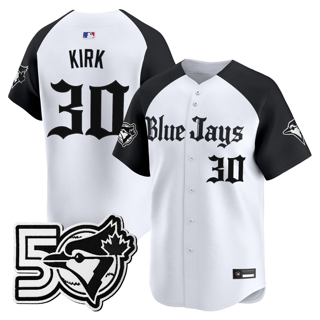 Men's Toronto Blue Jays 50 Seasons Patch Vapor Premier Limited Jersey - Gothic North Edition - All Stitched