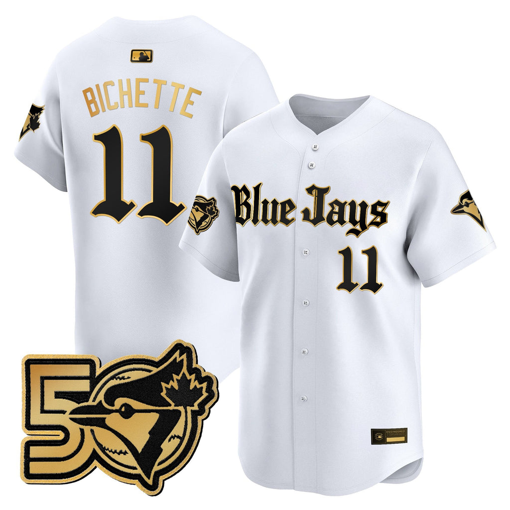 Men's Toronto Blue Jays 50 Seasons Patch Vapor Premier Limited Jersey - Gothic North Edition - All Stitched