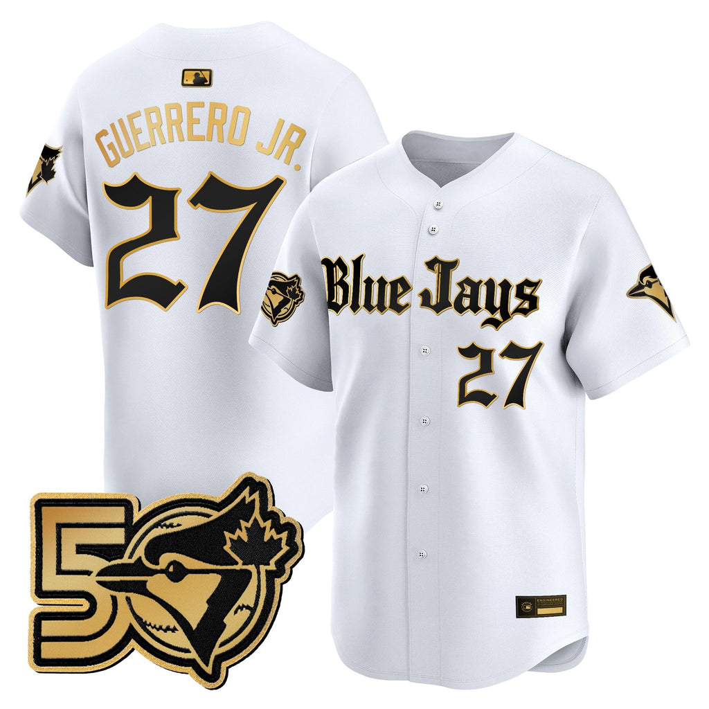Men's Toronto Blue Jays 50 Seasons Patch Vapor Premier Limited Jersey - Gothic North Edition - All Stitched