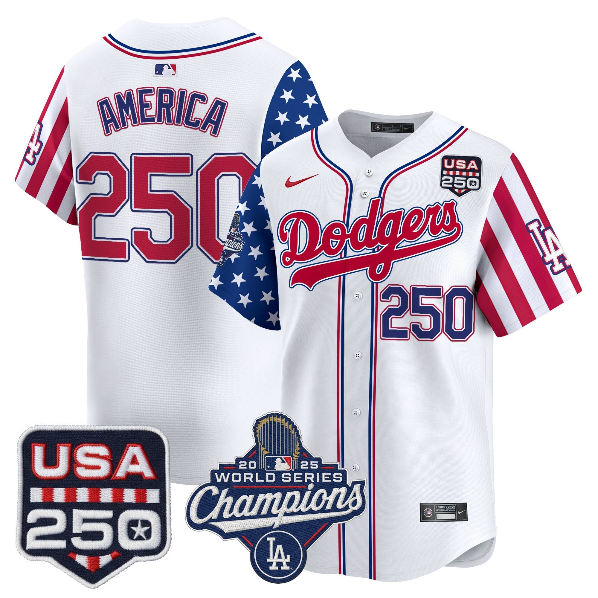 Men's Los Angeles Dodgers "America250 Edition" Vapor Premier Limited Jersey V2 - All Stitched