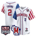 Men's Milwaukee Brewers "America250 Edition" Vapor Premier Limited Jersey - All Stitched
