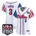 Women's Philadelphia Phillies America250 Edition Vapor Premier Limited Jersey - All Stitched