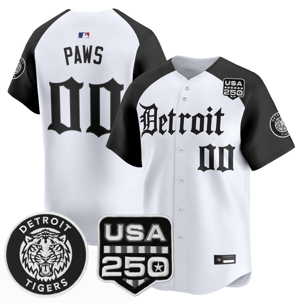 Men's Detroit Tigers ‘Gothic Edition’ Vapor Premier Limited Jersey - All Stitched