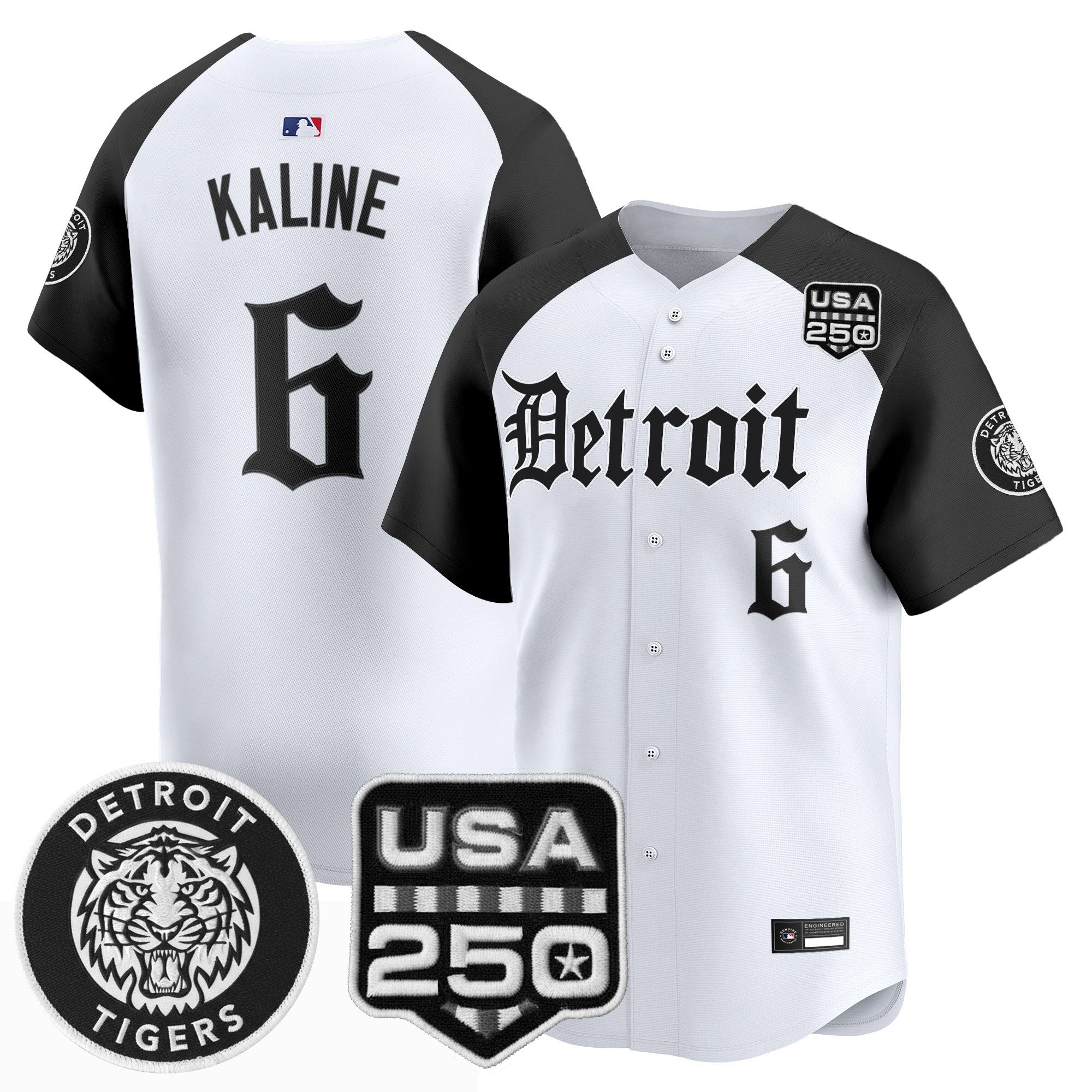 Men's Detroit Tigers ‘Gothic Edition’ Vapor Premier Limited Jersey - All Stitched