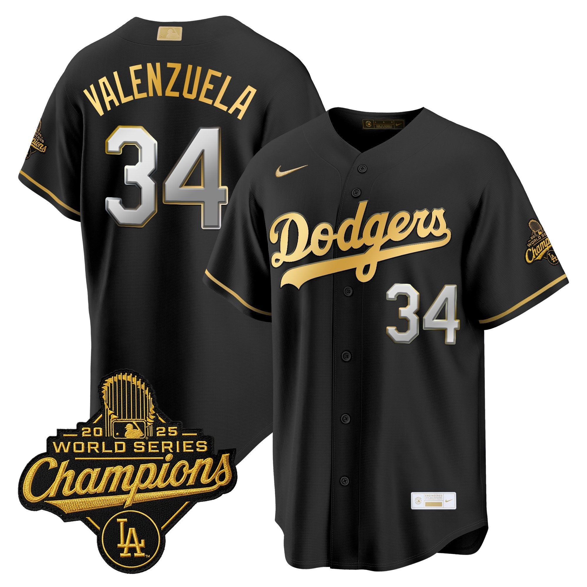 Men's Los Angeles Dodgers "Gold Collection" Premier Limited Jersey - All Stitched