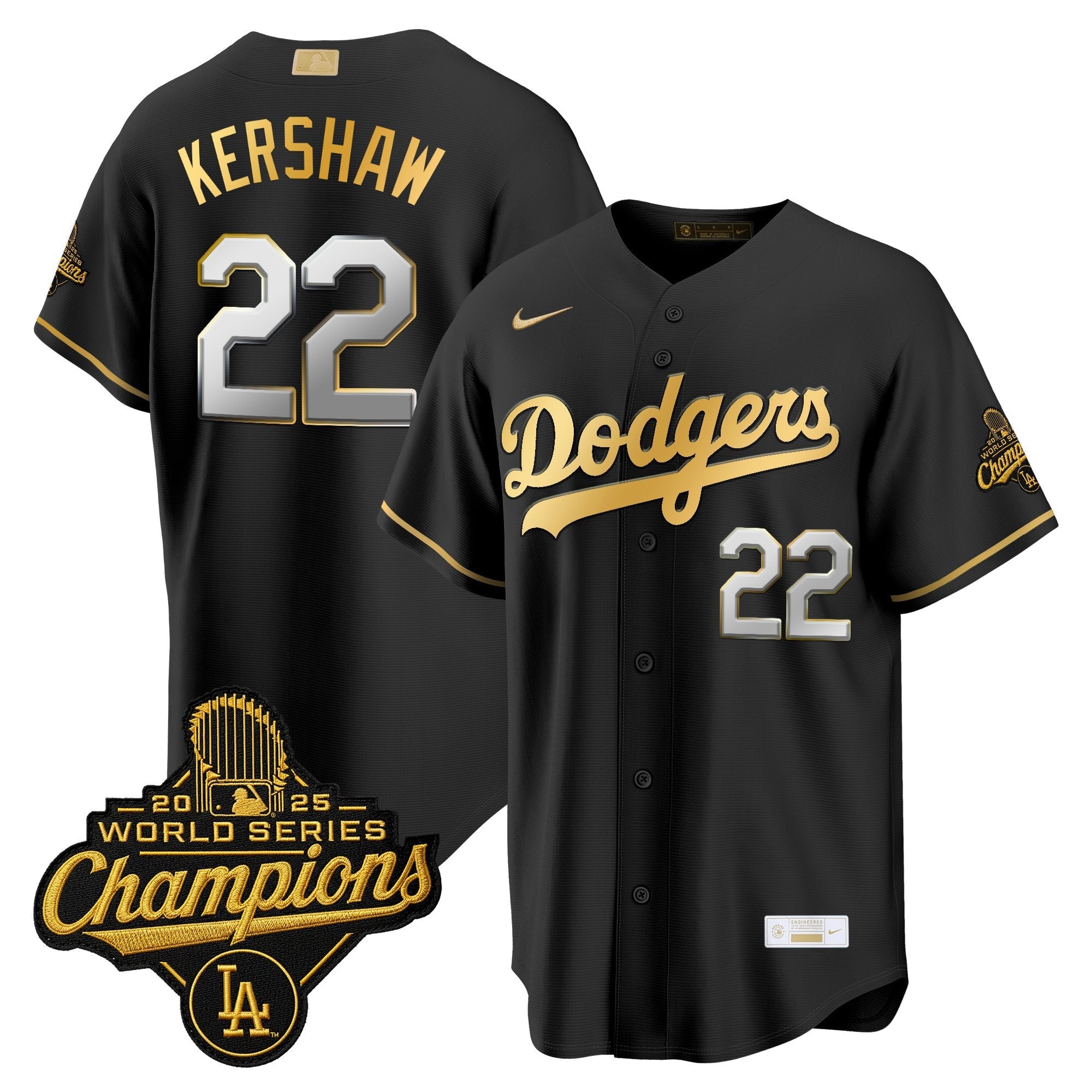 Men's Los Angeles Dodgers "Gold Collection" Premier Limited Jersey - All Stitched
