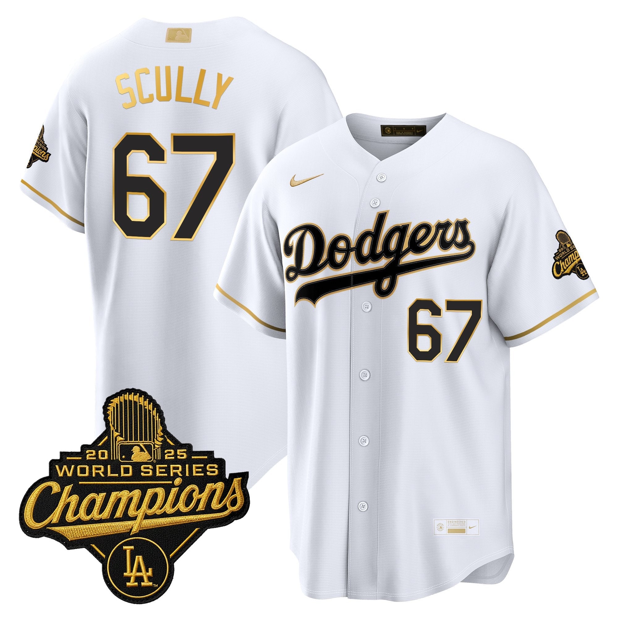 Men's Los Angeles Dodgers "Gold Collection" Premier Limited Jersey - All Stitched