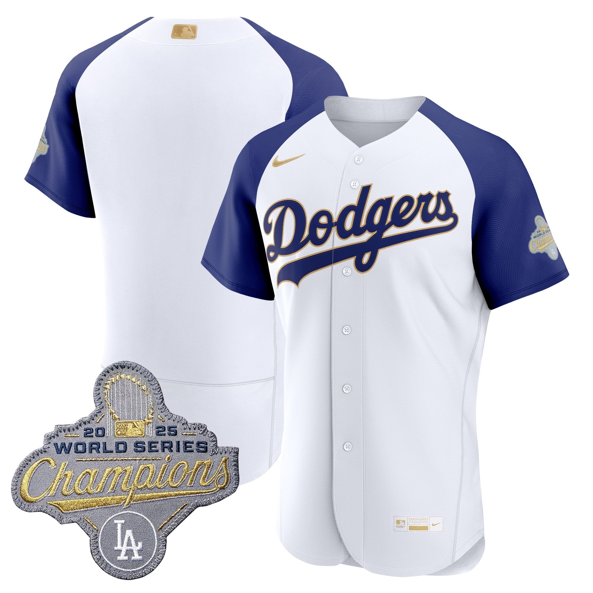 Men's Los Angeles Dodgers "Gold Collection" Premier Elite Jersey - All Stitched