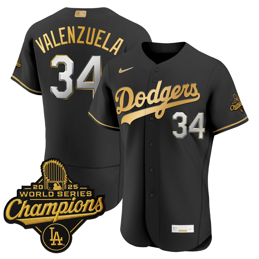 Men's Los Angeles Dodgers "Gold Collection" Premier Elite Jersey - All Stitched