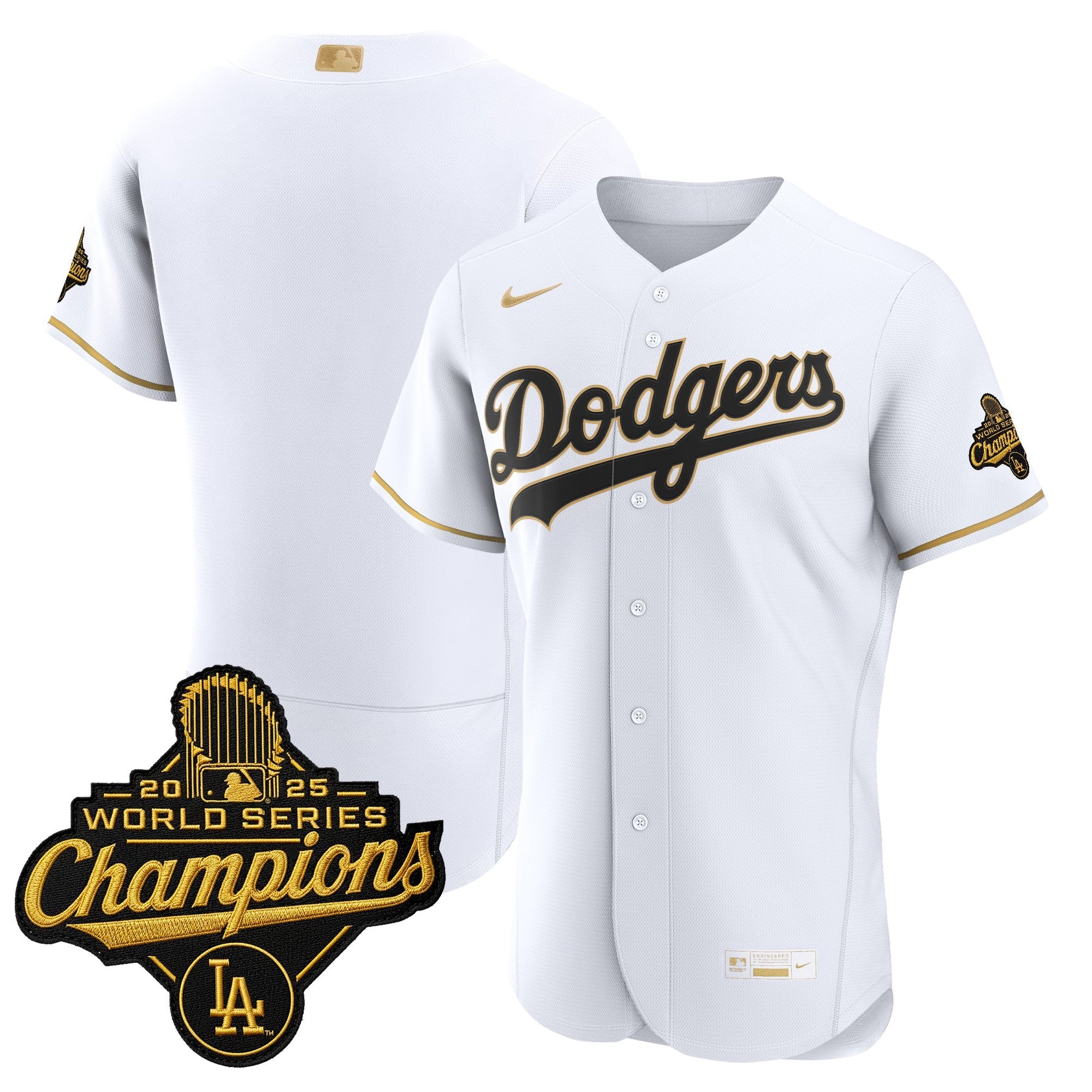 Men's Los Angeles Dodgers "Gold Collection" Premier Elite Jersey - All Stitched