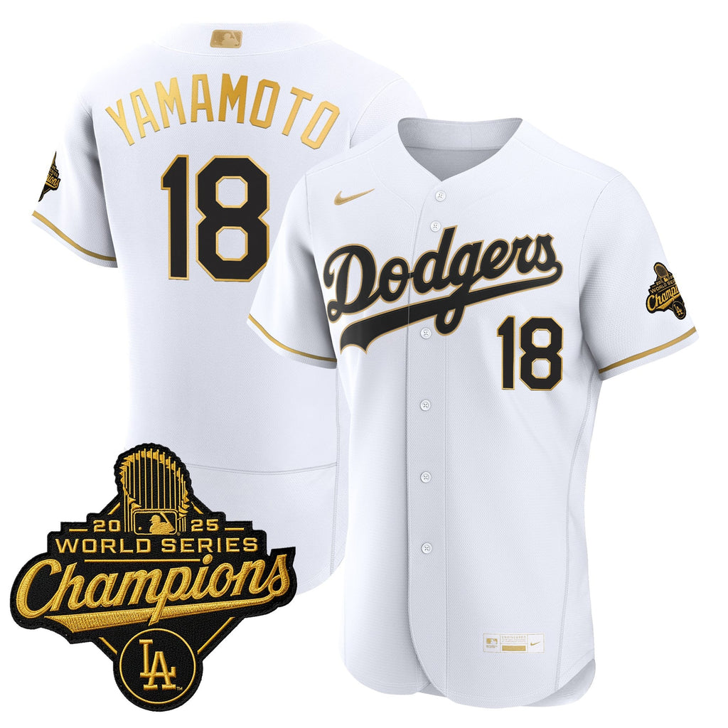 Men's Los Angeles Dodgers "Gold Collection" Premier Elite Jersey - All Stitched