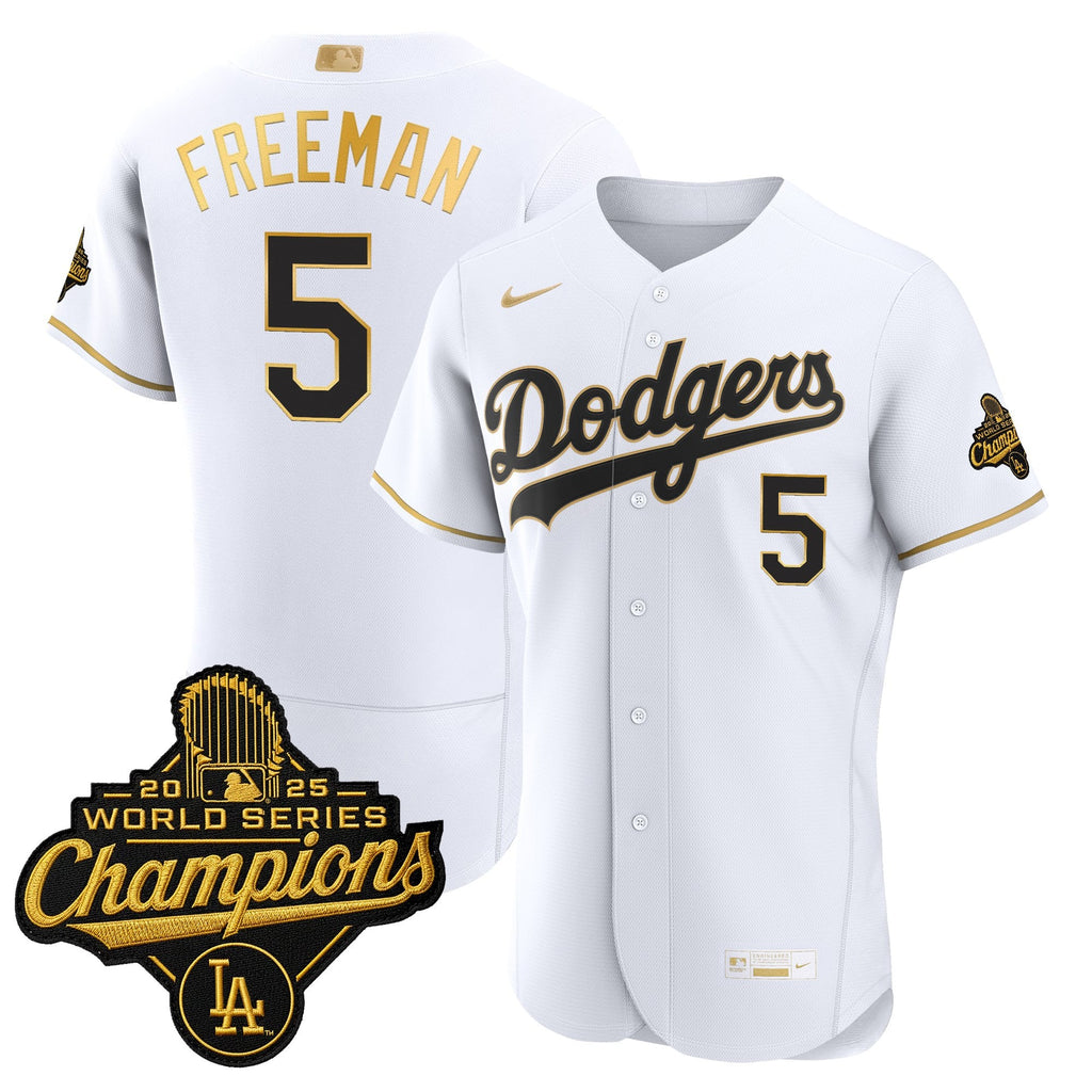 Men's Los Angeles Dodgers "Gold Collection" Premier Elite Jersey - All Stitched
