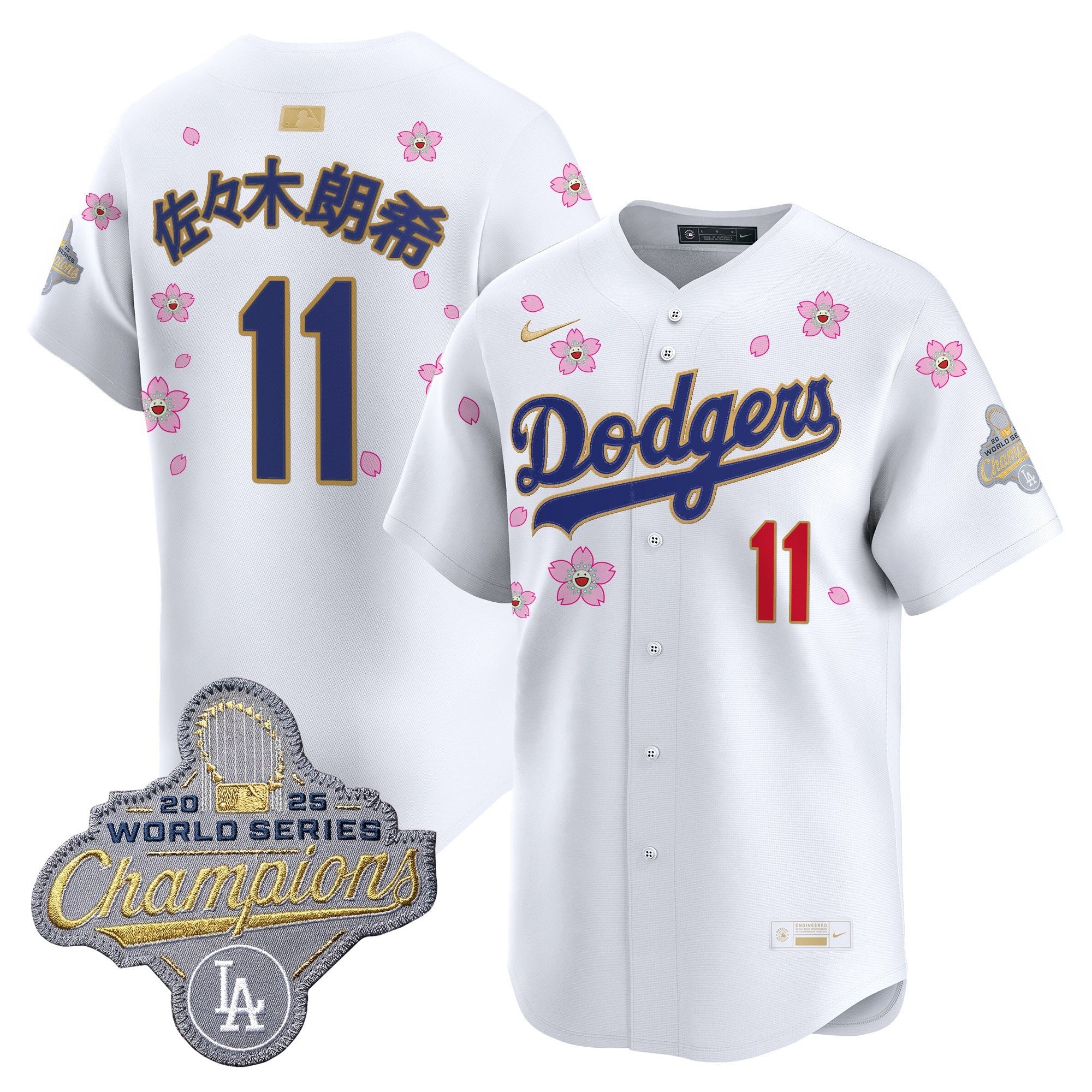 Men's Los Angeles Dodgers "Tokyo Series x Gold Collection" Vapor Premier Limited Jersey - All Stitched