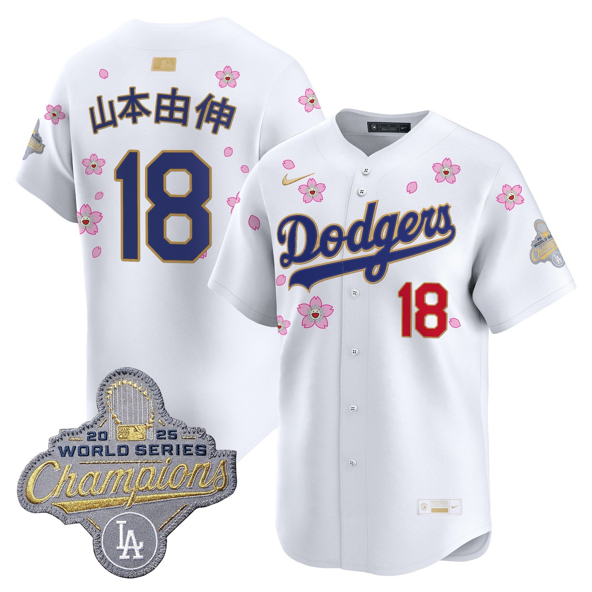 Men's Los Angeles Dodgers "Tokyo Series x Gold Collection" Vapor Premier Limited Jersey - All Stitched